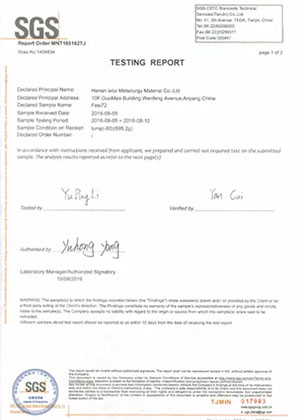 SGS Testing Report